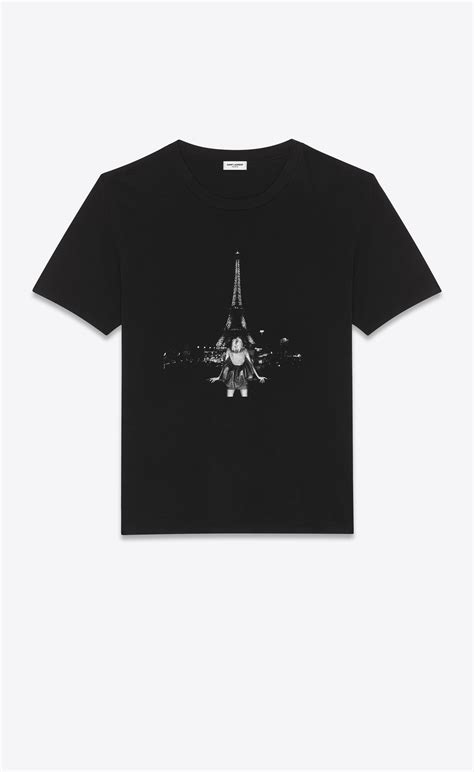 yves saint laurent t shirt eiffel tower|st laurent eiffel tower runway.